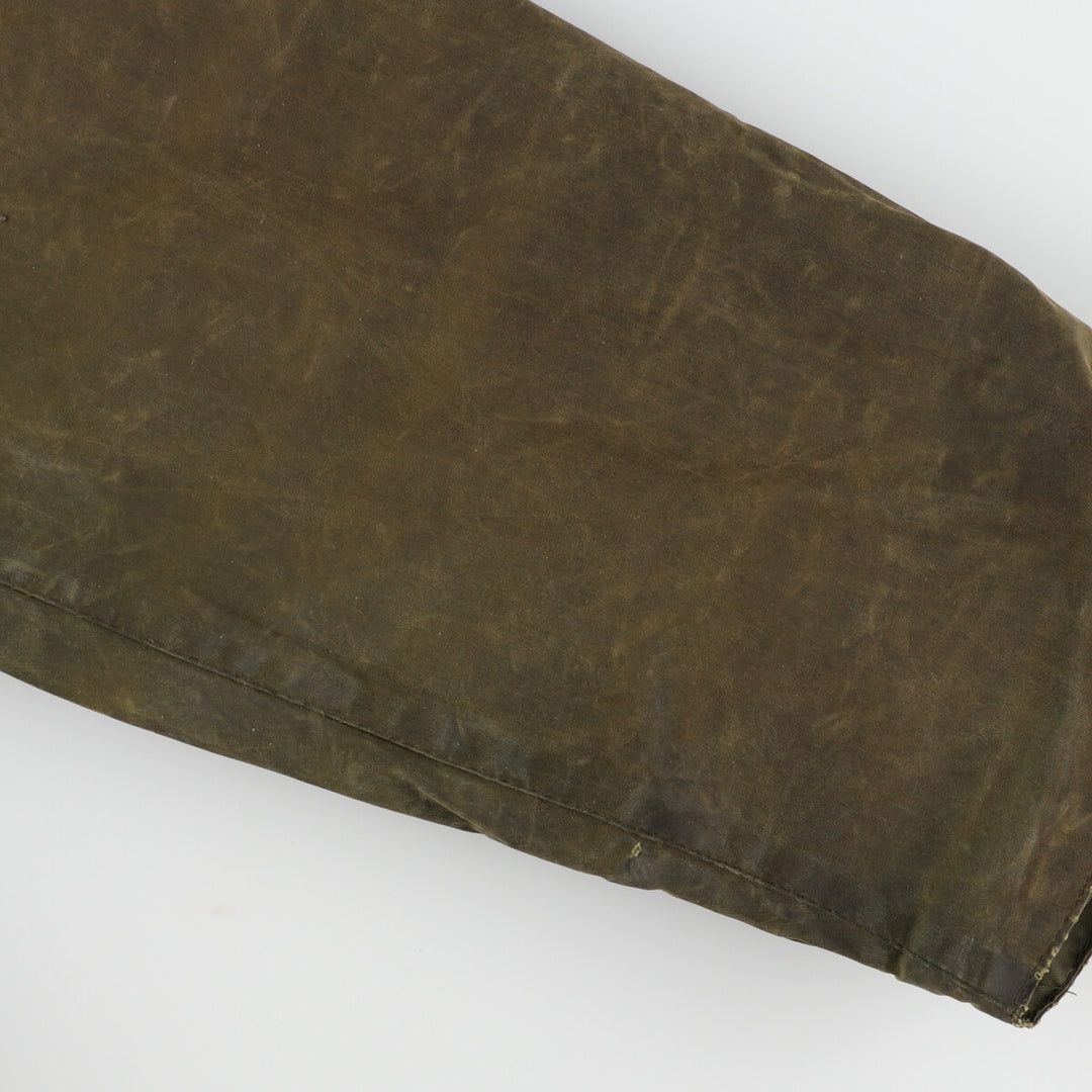 90'S Barbour BORDER Old 3 Warrant Waxed Cotton Oiled Jacket Made in England C44 Men's L Vintage /eaa384182