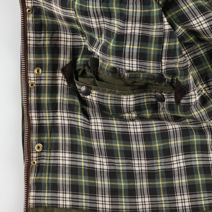 90'S Barbour BORDER Old 3 Warrant Waxed Cotton Oiled Jacket Made in England C44 Men's L Vintage /eaa384182