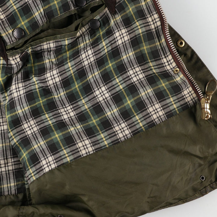 90'S Barbour BORDER Old 3 Warrant Waxed Cotton Oiled Jacket Made in England C44 Men's L Vintage /eaa384182