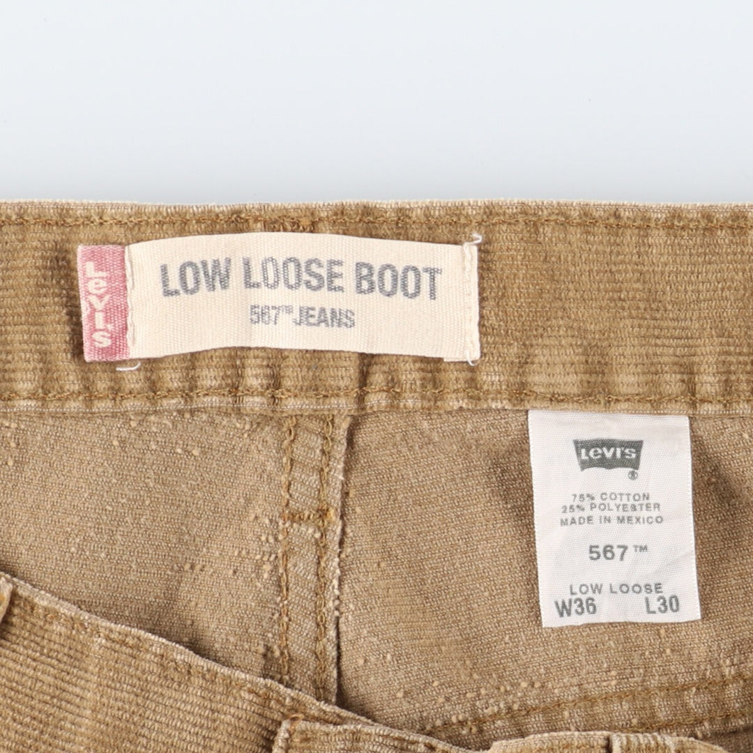 Levi's 567 LOW LOOSE BOOT Corduroy Pants Men's W37 / eaa384230