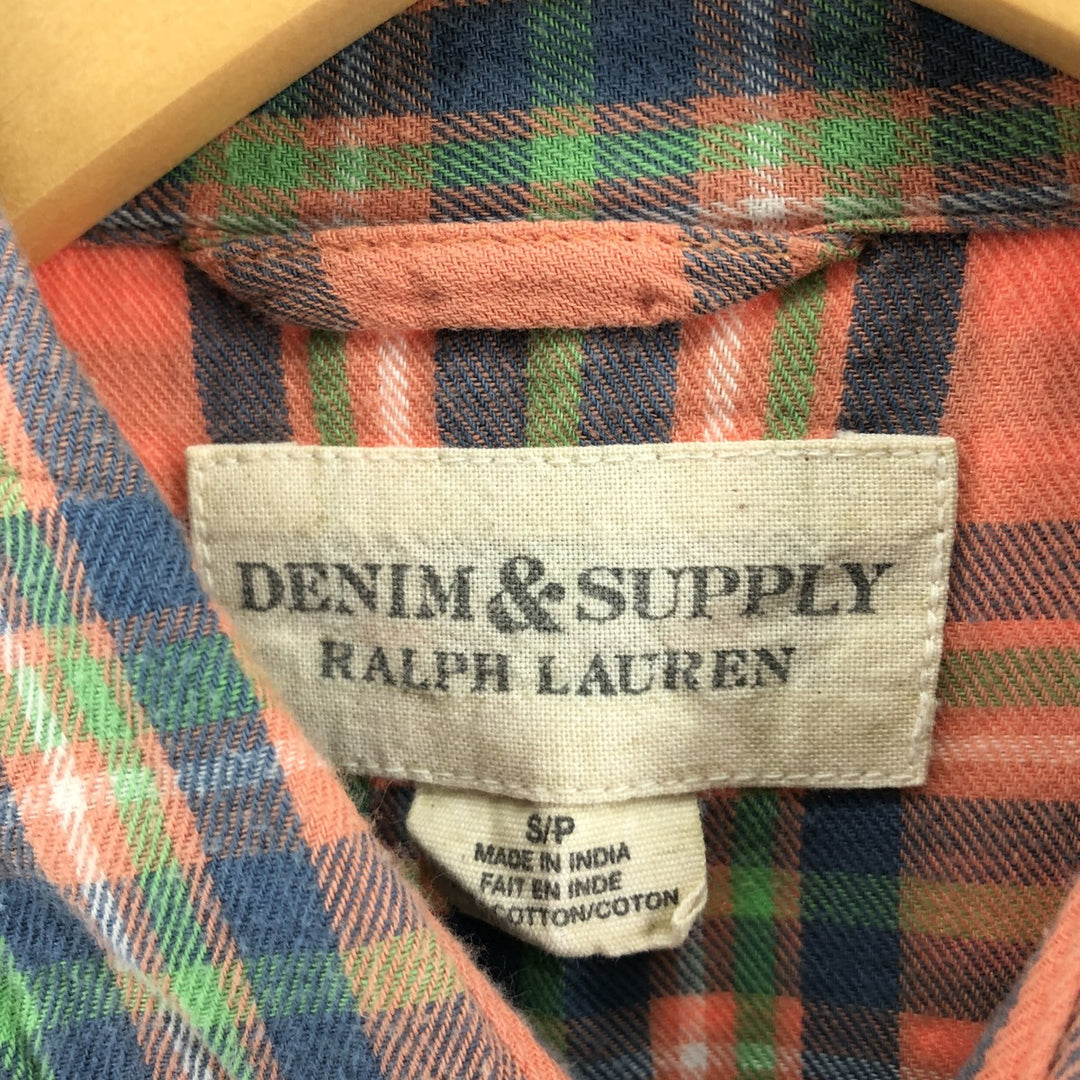 Ralph Lauren DENIM SUPPLY Western flannel check shirt for men, size M /eaa384238