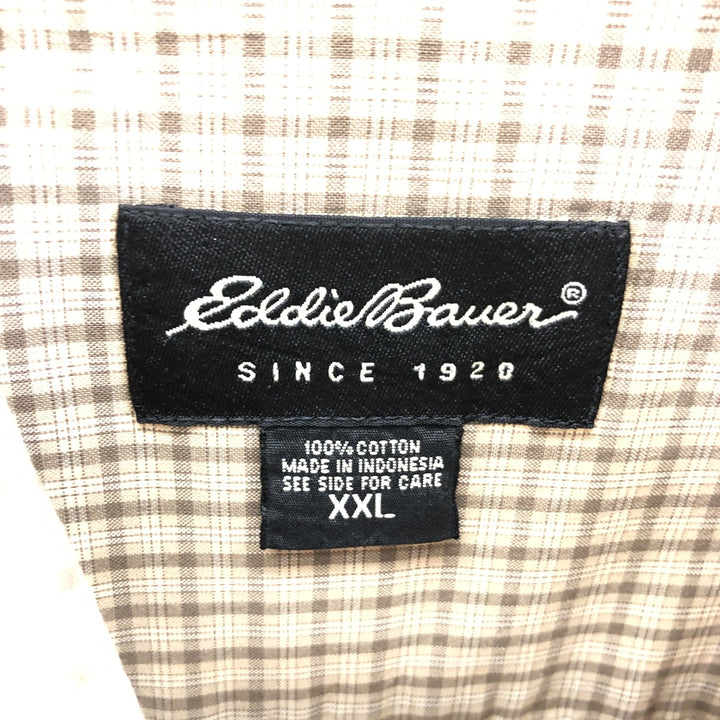 Eddie Bauer Long Sleeve Button Down Check Shirt Men's XXL /eaa384241