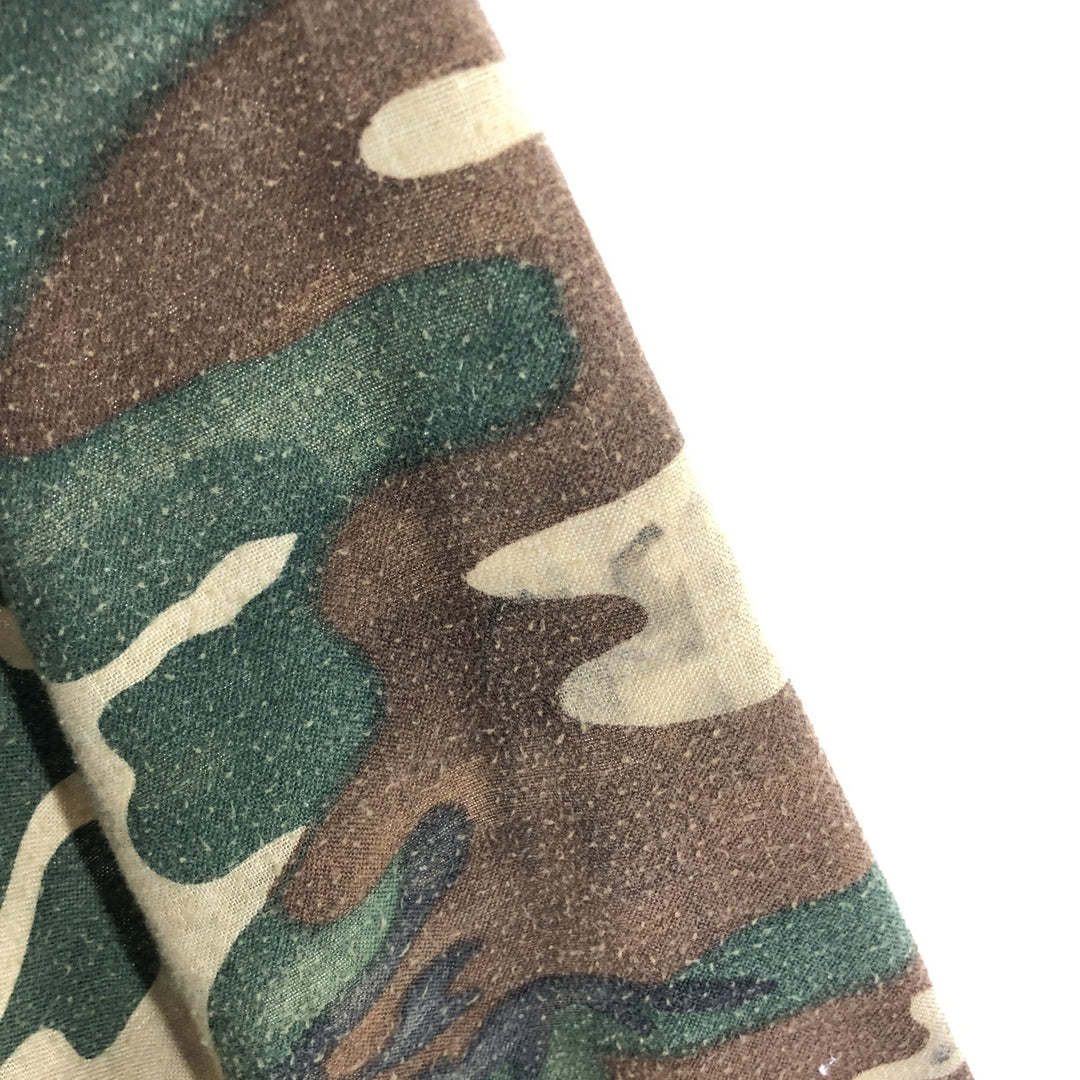 70'S Five Brother Camouflage Pattern Long Sleeve Chamois Cloth Shirt Made in USA Men's XL Vintage /eaa384289