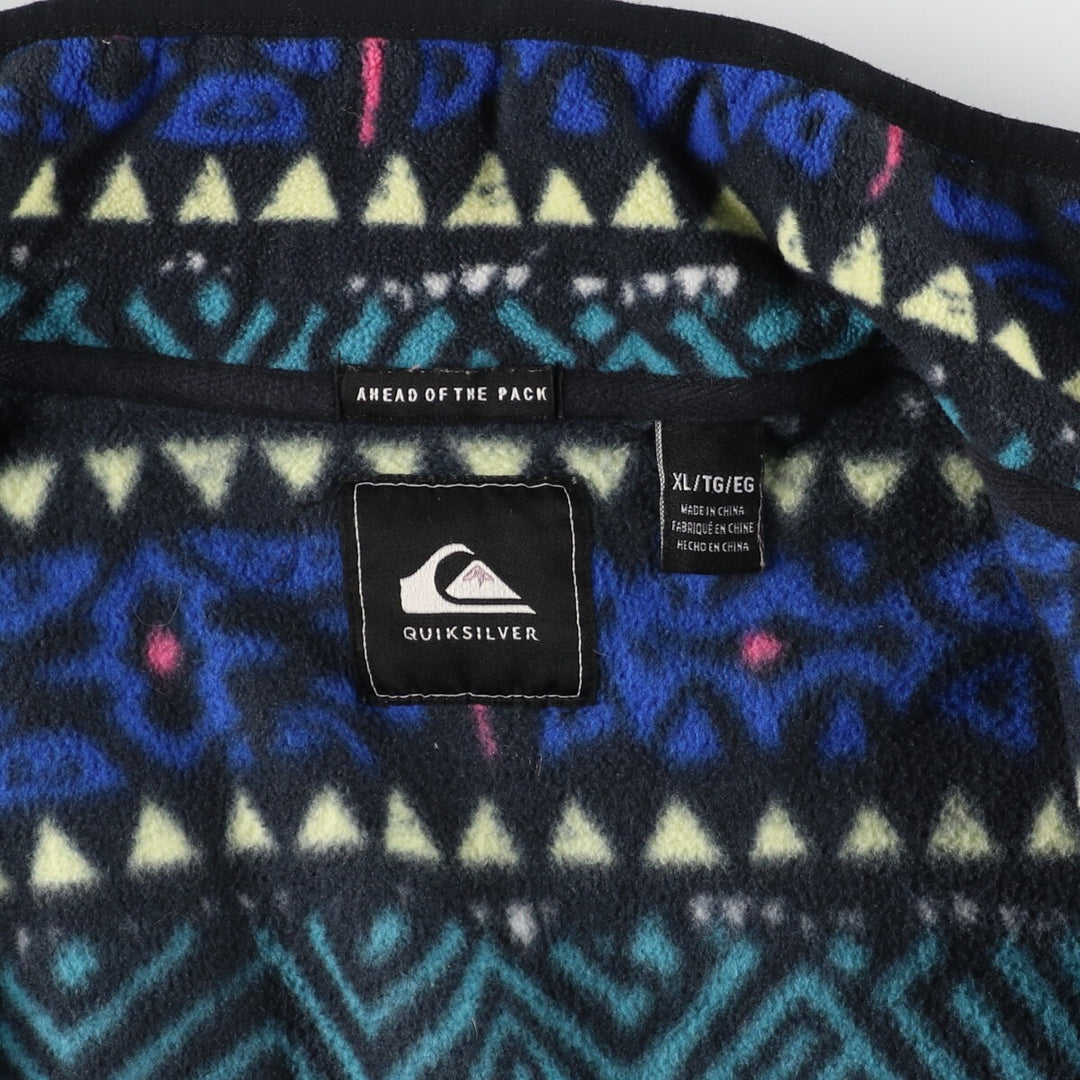 QUIKSILVER all-over print fleece jacket, women's XL /eaa384440