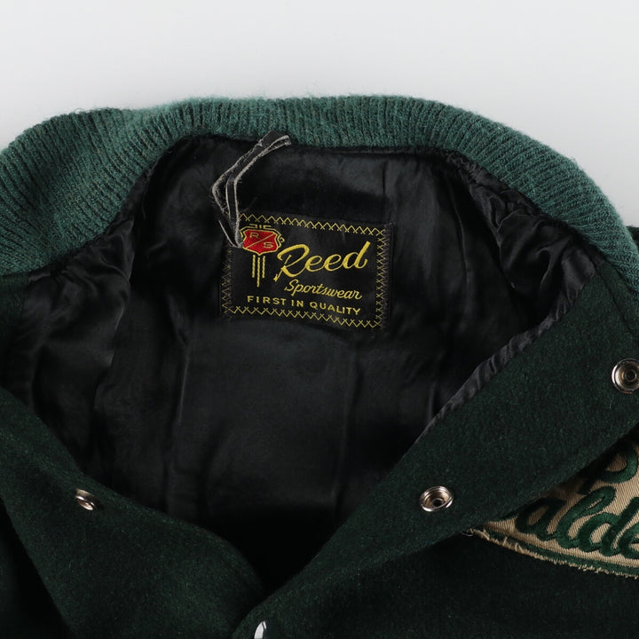70'S Reed Sportswear Leather Sleeve Wool Varsity Jacket Award Jacket Varsity Jacket Men's XS Vintage /eaa384501