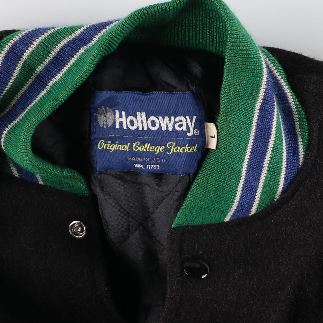 80'S Holloway Wool Stadium Jacket Award Jacket Varsity Jacket Made in USA Men's XL Vintage /eaa384502