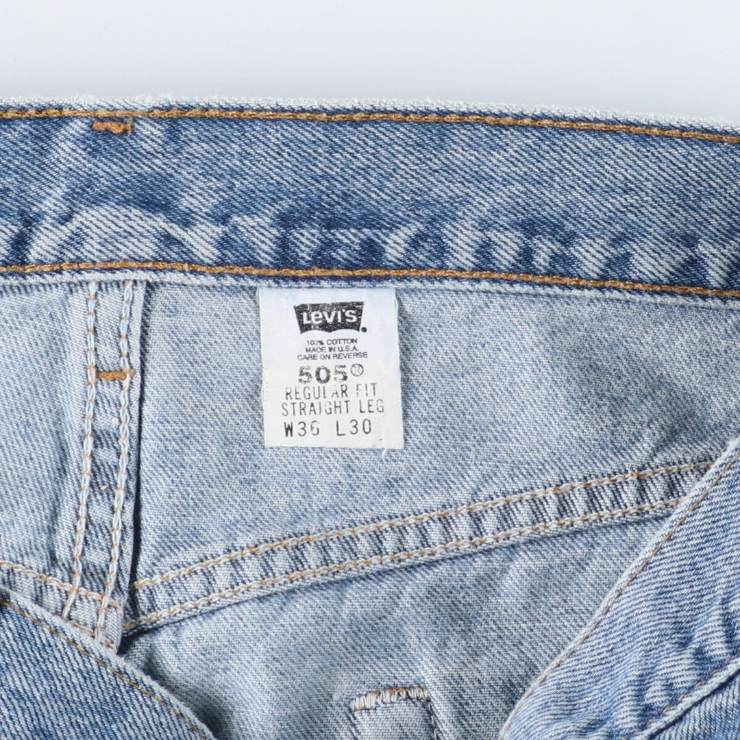 Levi's 505 REGULAR FIT STRAIGHT LEG tapered jeans denim pants made in USA men's w35 /eaa384520