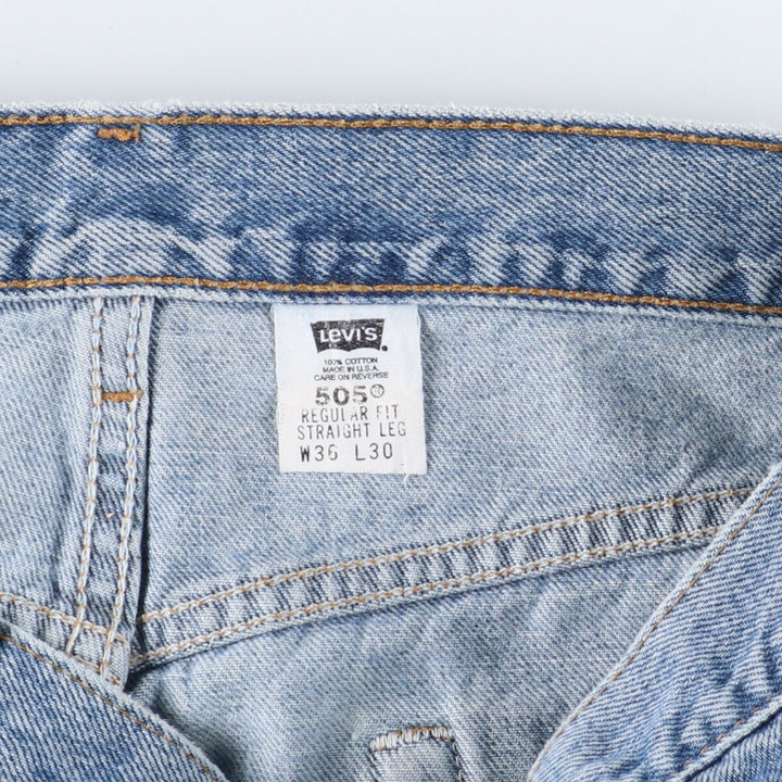 Levi's 505 REGULAR FIT STRAIGHT LEG tapered jeans denim pants made in USA men's w35 /eaa384520