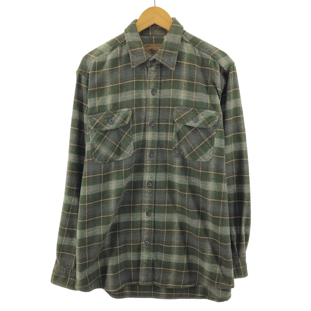 MOOSE CREER Long Sleeve Heavy Flannel Check Shirt Men's XL /eaa384558