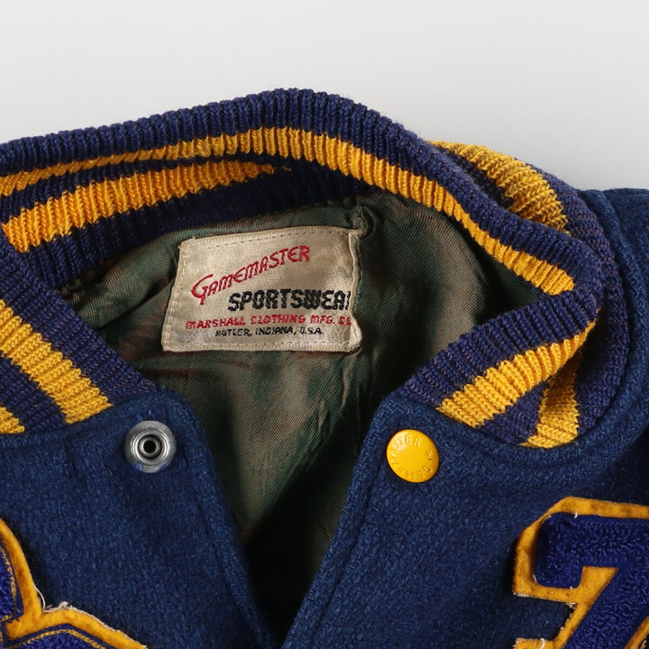 70'S MARSHALL College Sleeve Leather Wool Stadium Jacket Award Jacket Varsity Jacket Men's M Vintage /eaa384716