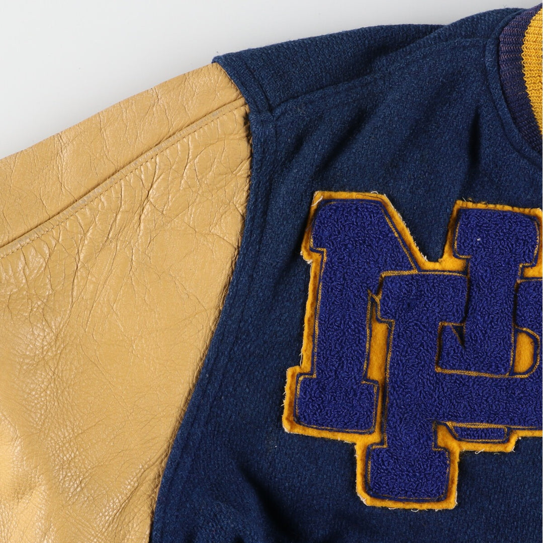 70'S MARSHALL College Sleeve Leather Wool Stadium Jacket Award Jacket Varsity Jacket Men's M Vintage /eaa384716