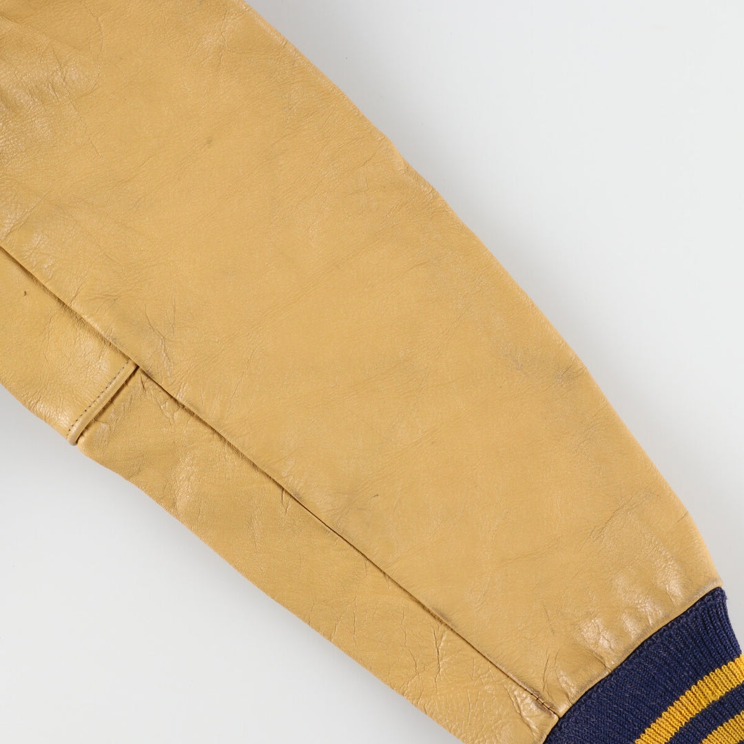 70'S MARSHALL College Sleeve Leather Wool Stadium Jacket Award Jacket Varsity Jacket Men's M Vintage /eaa384716