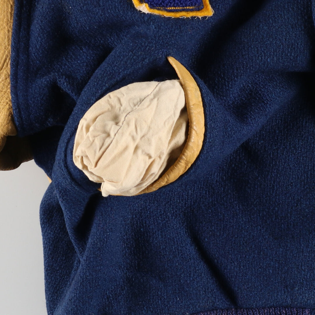 70'S MARSHALL College Sleeve Leather Wool Stadium Jacket Award Jacket Varsity Jacket Men's M Vintage /eaa384716