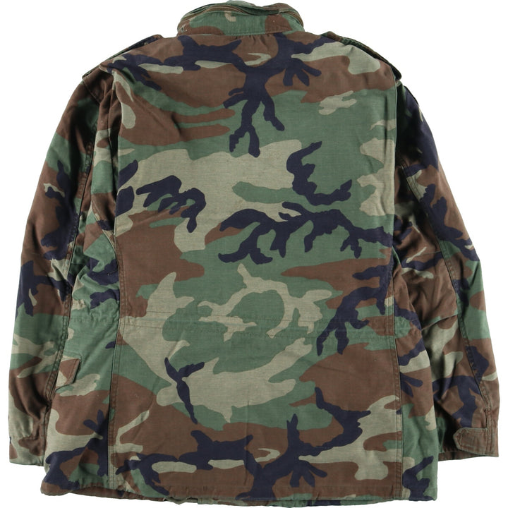1986 delivery, genuine US military item, USARMY M-65 Woodland Camo military field jacket, made in USA, MEDIUM REGULAR, men's L /eaa384761