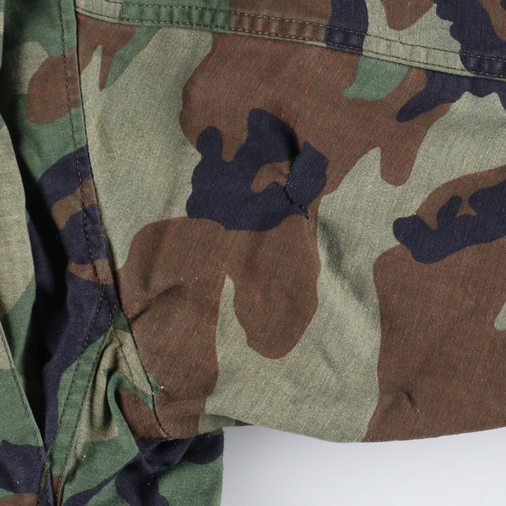 1986 delivery, genuine US military item, USARMY M-65 Woodland Camo military field jacket, made in USA, MEDIUM REGULAR, men's L /eaa384761
