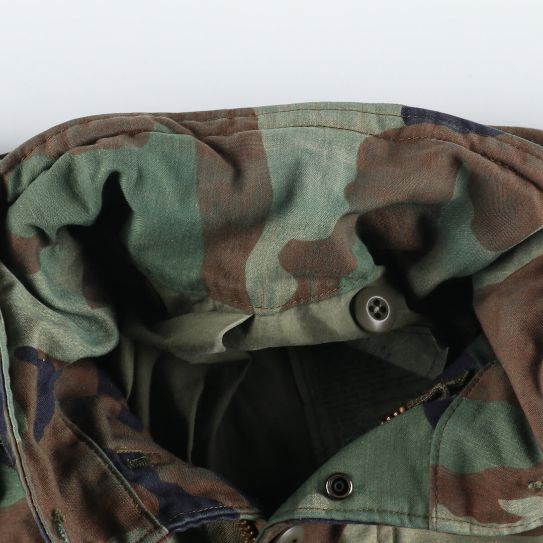 1986 delivery, genuine US military item, USARMY M-65 Woodland Camo military field jacket, made in USA, MEDIUM REGULAR, men's L /eaa384761