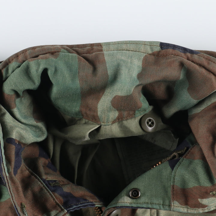 1986 delivery, genuine US military item, USARMY M-65 Woodland Camo military field jacket, made in USA, MEDIUM REGULAR, men's L /eaa384761