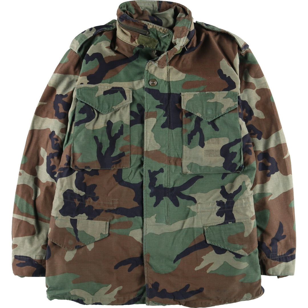 Genuine US military M-65 Woodland Camo Camouflage Pattern Military Field Jacket Made in USA Small Regular Men's M Vintage /eaa384775