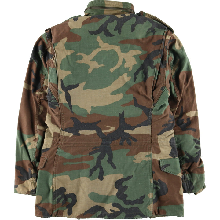 1987 delivery, genuine US military M-65 Woodland Camo camouflage pattern military field jacket, USA made, X-SMALL REGULAR, men's S /eaa384776