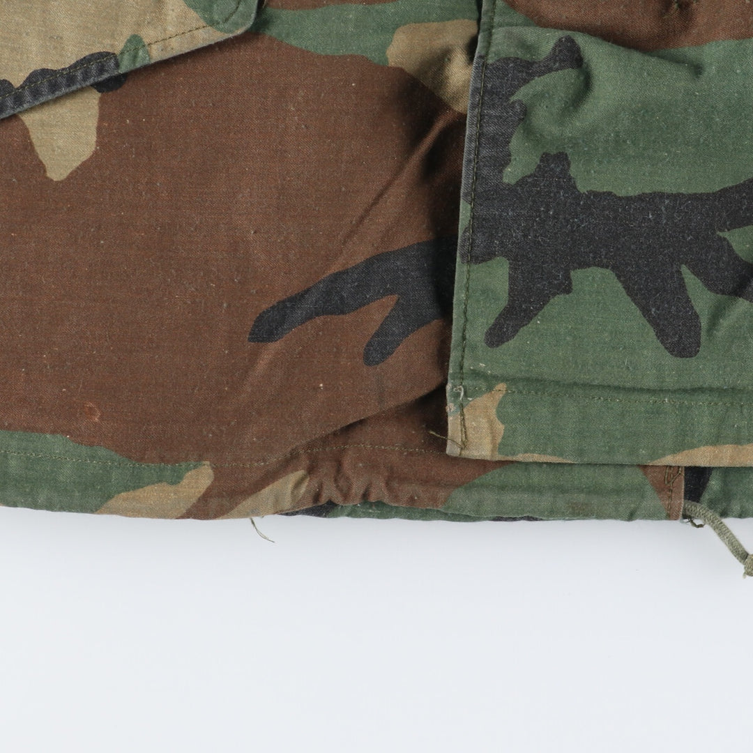 1987 delivery, genuine US military M-65 Woodland Camo camouflage pattern military field jacket, USA made, X-SMALL REGULAR, men's S /eaa384776