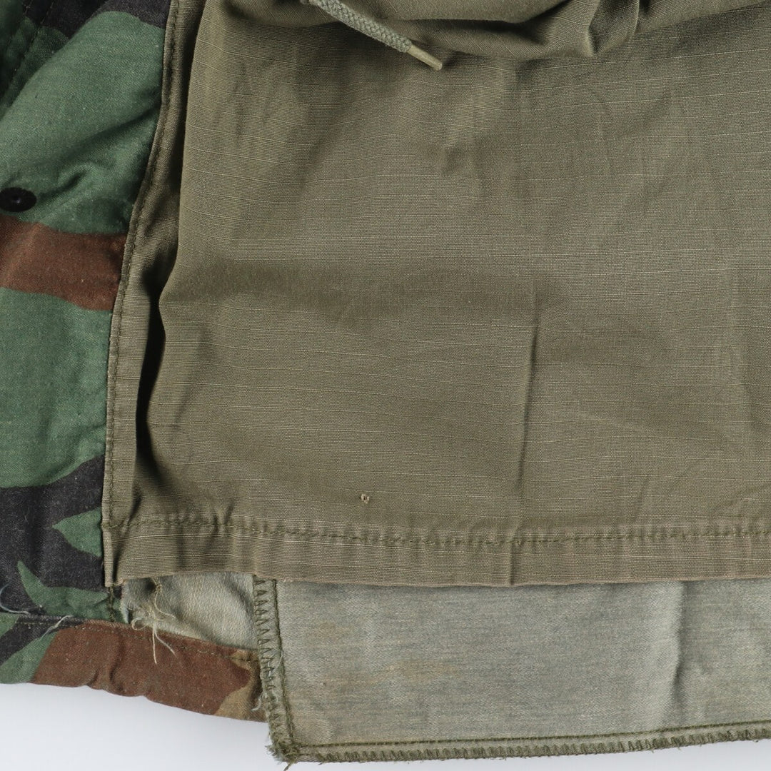 1987 delivery, genuine US military M-65 Woodland Camo camouflage pattern military field jacket, USA made, X-SMALL REGULAR, men's S /eaa384776