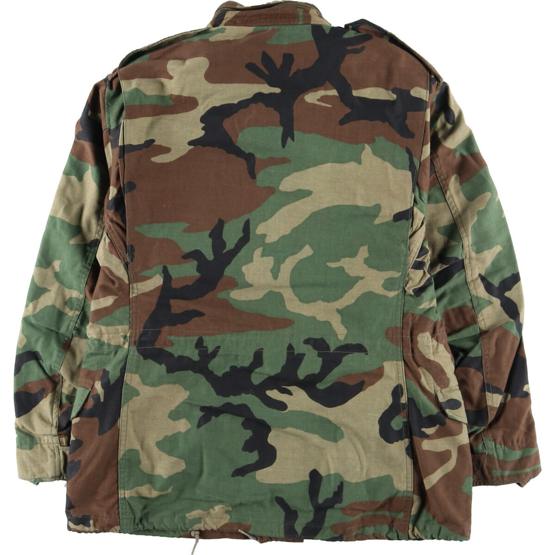 1983 delivery, genuine US military item, USARMY M-65 Woodland Camo, camouflage pattern, military field jacket, USA made, SMALL SHORT, men's M /eaa384777