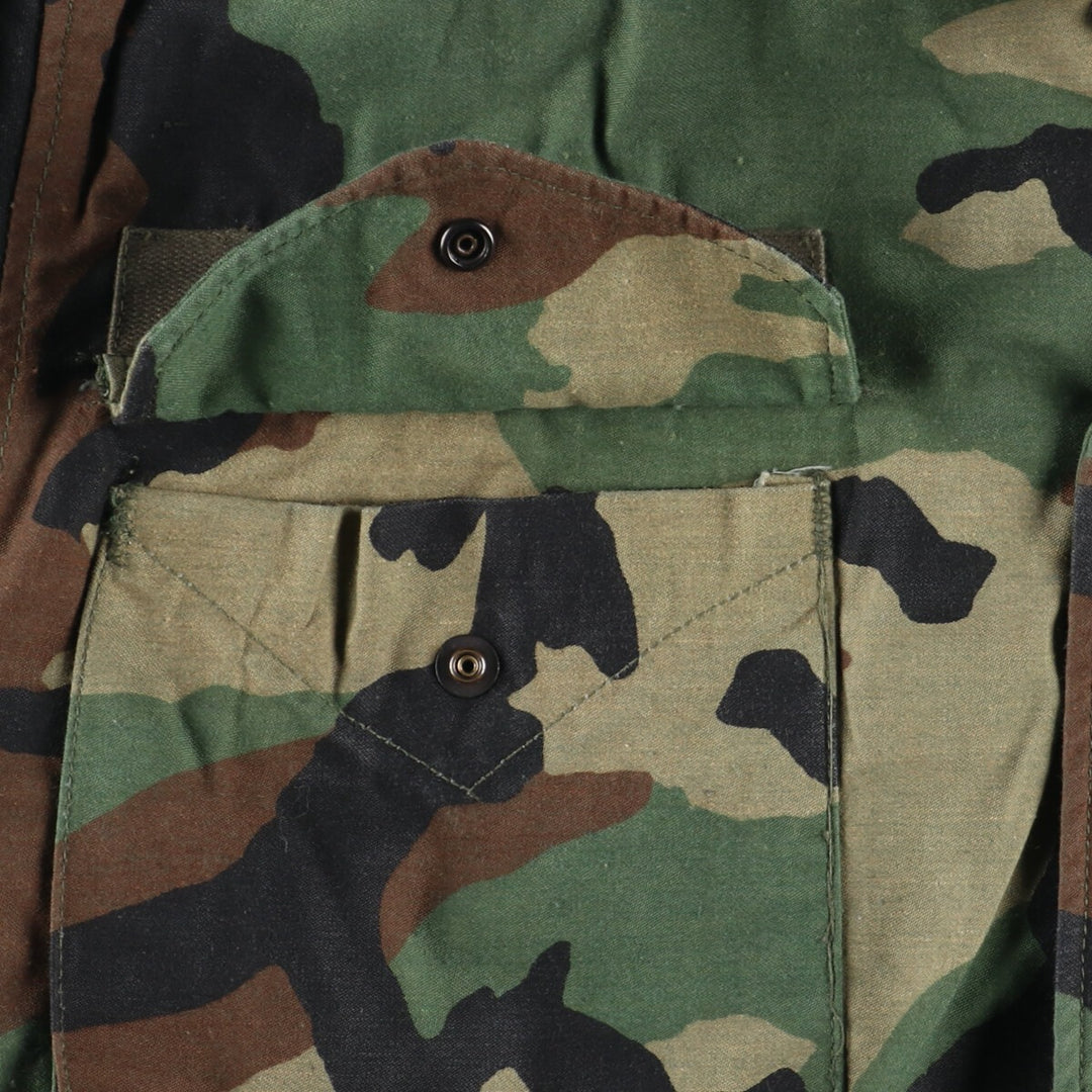 1983 delivery, genuine US military item, USARMY M-65 Woodland Camo, camouflage pattern, military field jacket, USA made, SMALL SHORT, men's M /eaa384777