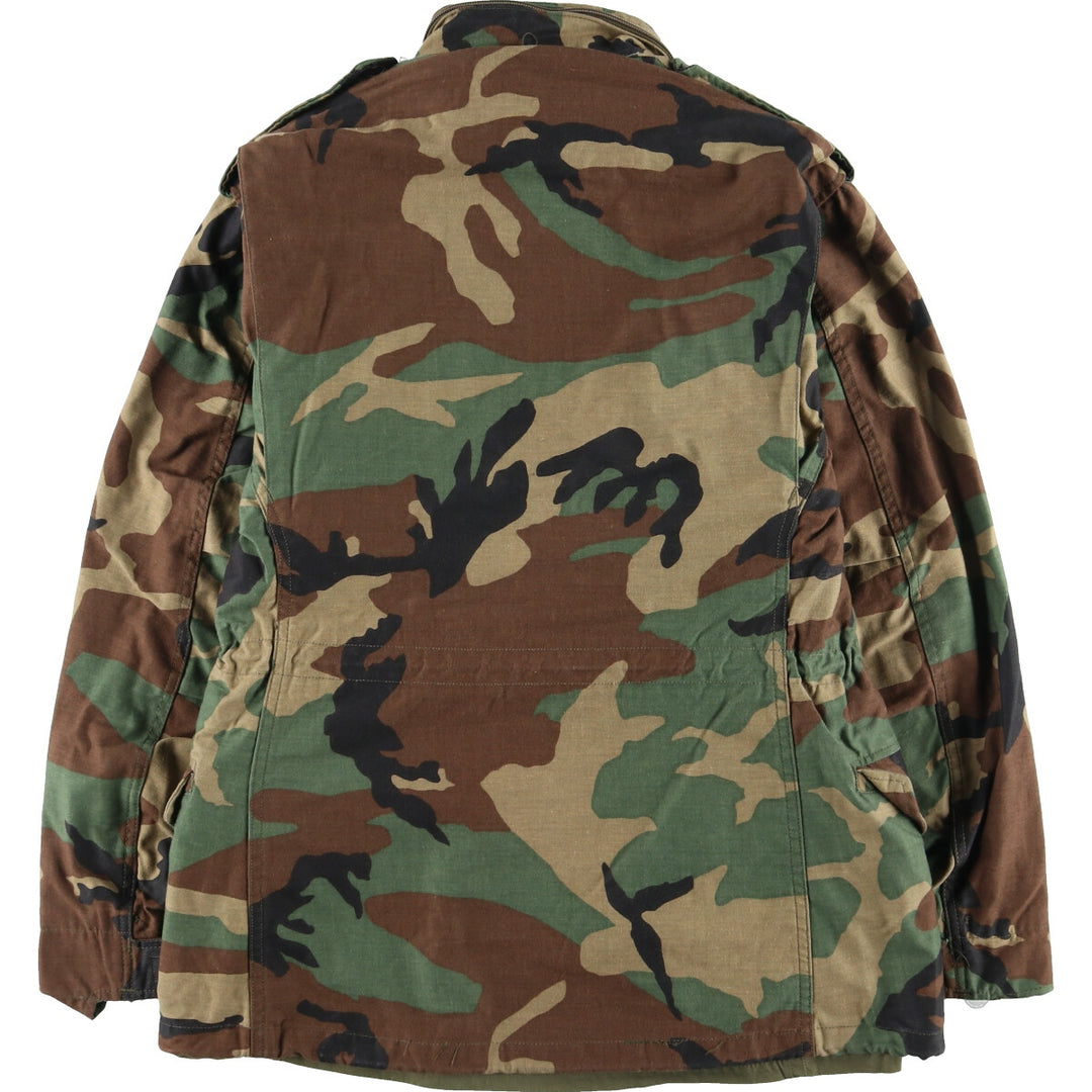 1985 delivery, genuine US military M-65 Woodland Camo camouflage pattern military field jacket, made in USA, small regular, men's M /eaa384778