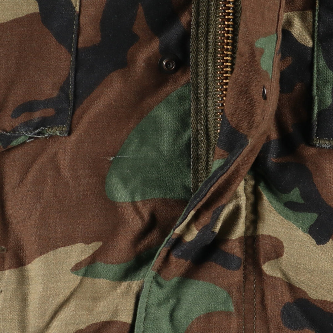 1985 delivery, genuine US military M-65 Woodland Camo camouflage pattern military field jacket, made in USA, small regular, men's M /eaa384778