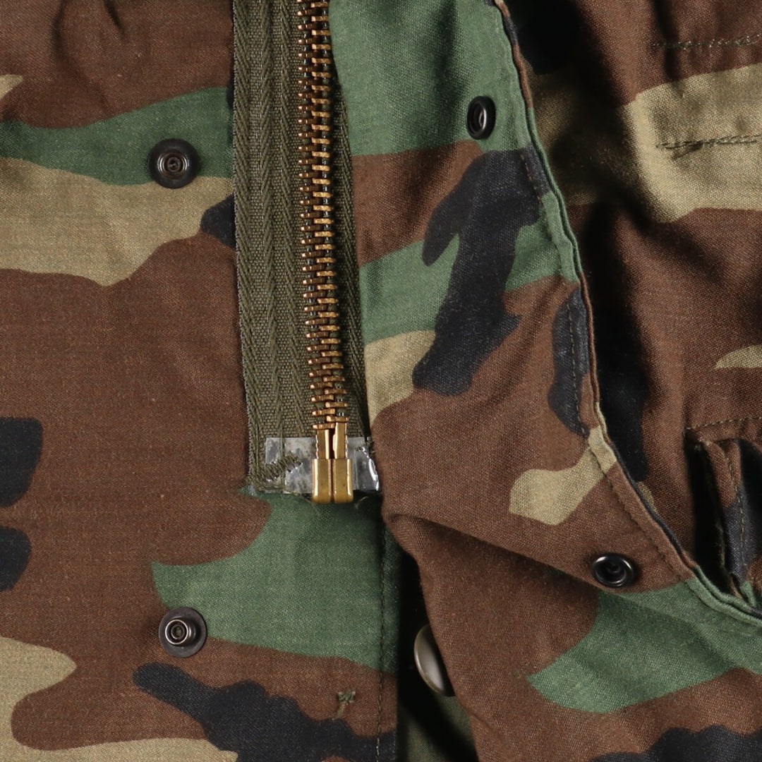 1985 delivery, genuine US military M-65 Woodland Camo camouflage pattern military field jacket, made in USA, small regular, men's M /eaa384778