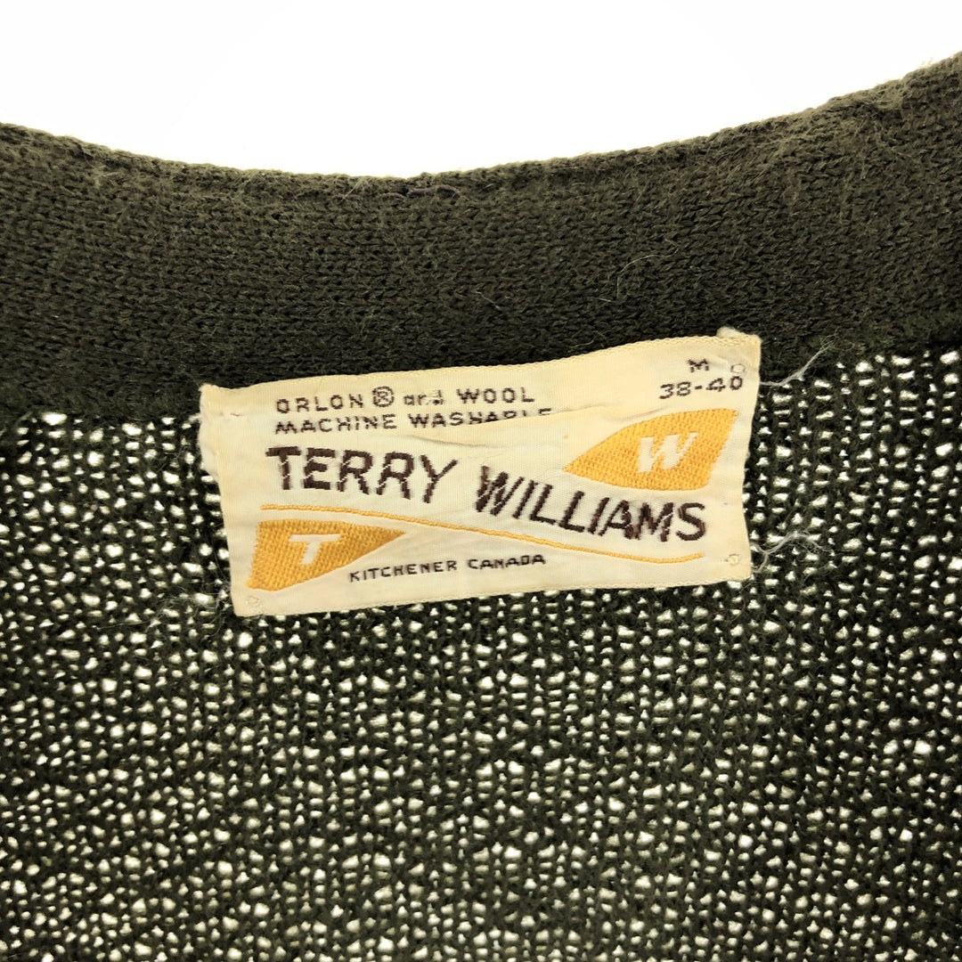 60'S TERRY WILLIAMS wool x acrylic knit cardigan made in Canada men's M vintage /eaa384818