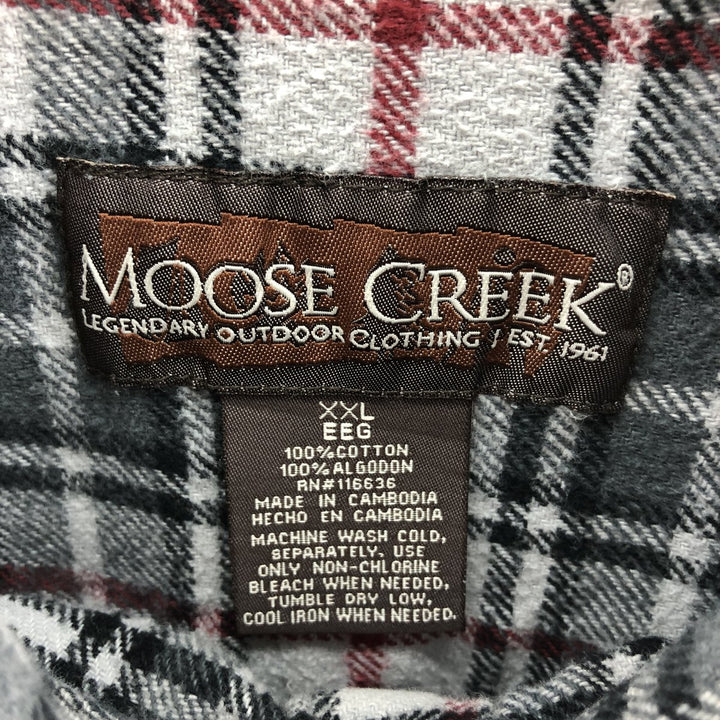 MOOSE CREEK Long Sleeve Heavy Flannel Check Shirt Men's XXL /eaa384940