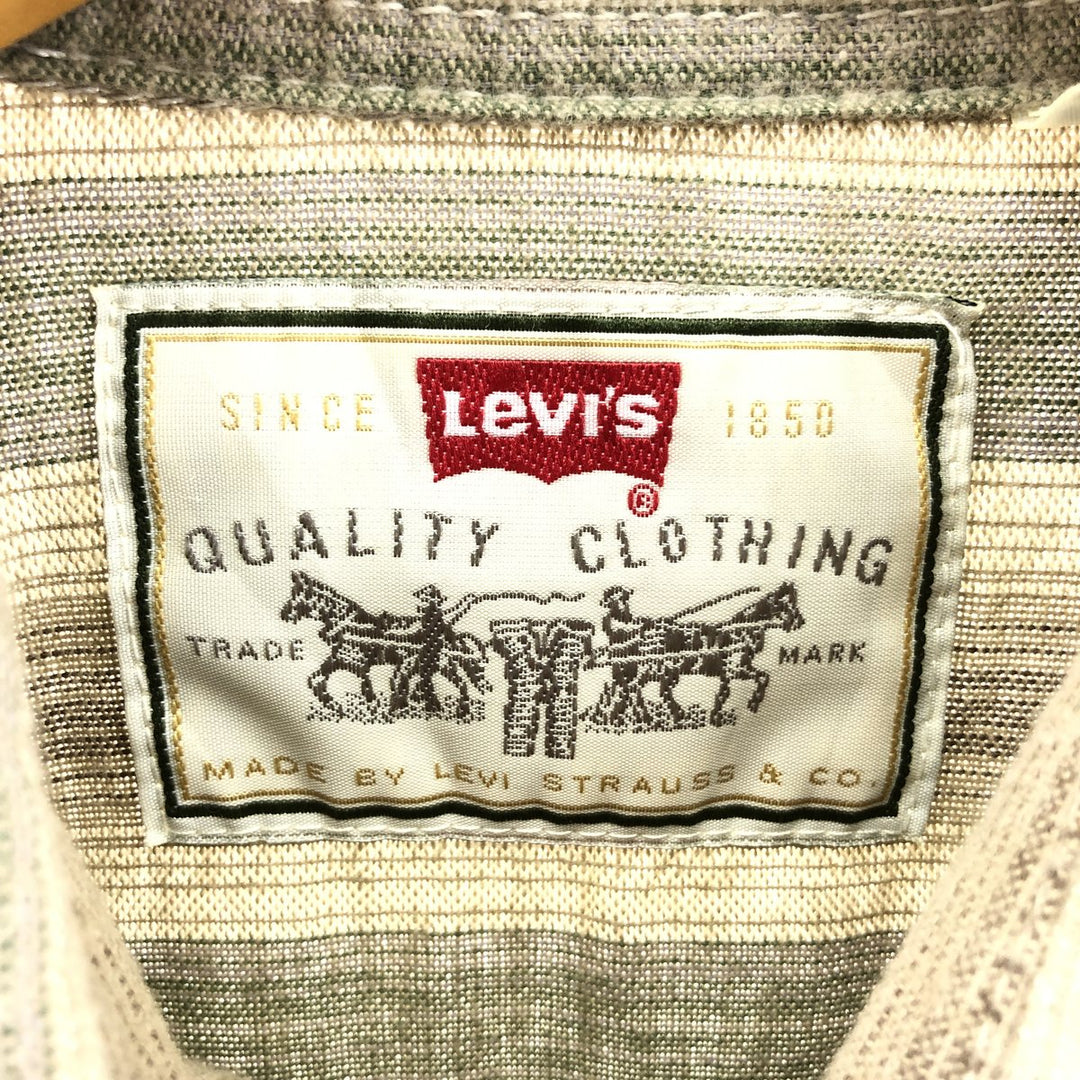 90'S Levi's Stripe Pattern Long Sleeve Light Flannel Shirt Made in USA Men's XL Vintage /eaa385011