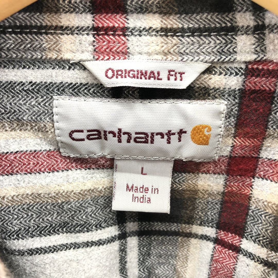 Carhartt ORIGINAL FIT Check Pattern Long Sleeve Flannel Check Shirt Men's XL /eaa385013