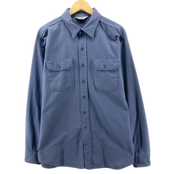 70'S Five Brother Long Sleeve Cotton Shirt Made in USA Men's XL Vintage /eaa385024