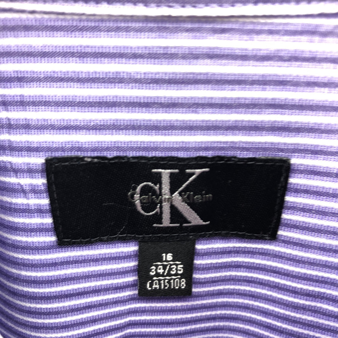 Calvin Klein Long Sleeve Cotton Striped Shirt Men's L /eaa385047