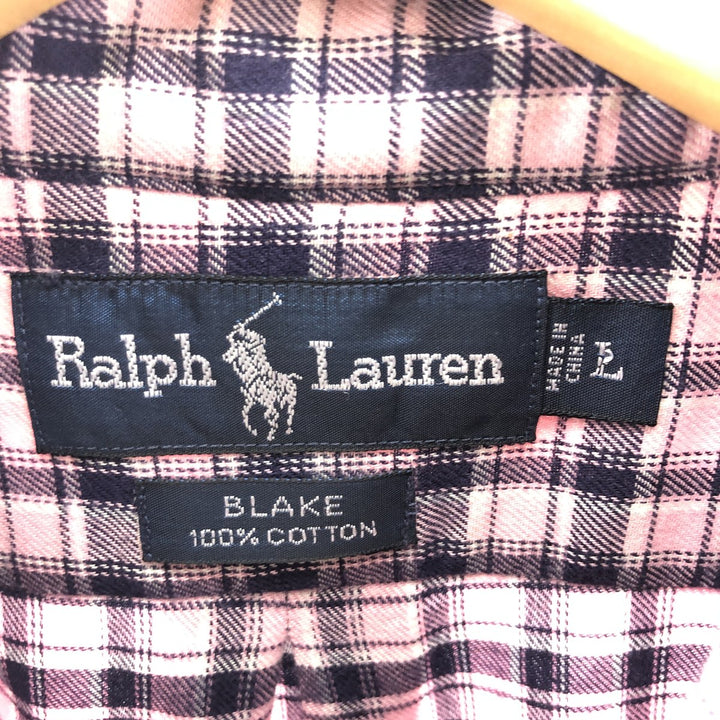 Ralph Lauren BLAKE long sleeve button down light flannel check shirt men's XL /eaa385073