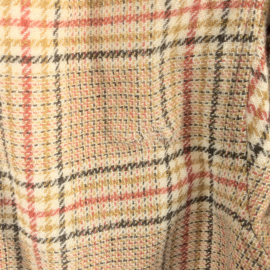 60'S Pendleton Check Pattern Wool Box Shirt Men's L Vintage /eaa385314