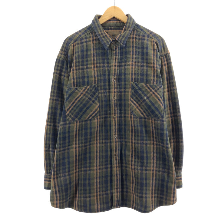 ST JOHN'S BAY Long Sleeve Heavy Flannel Check Shirt Men's XL /eaa385410