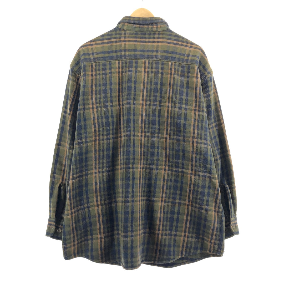 ST JOHN'S BAY Long Sleeve Heavy Flannel Check Shirt Men's XL /eaa385410