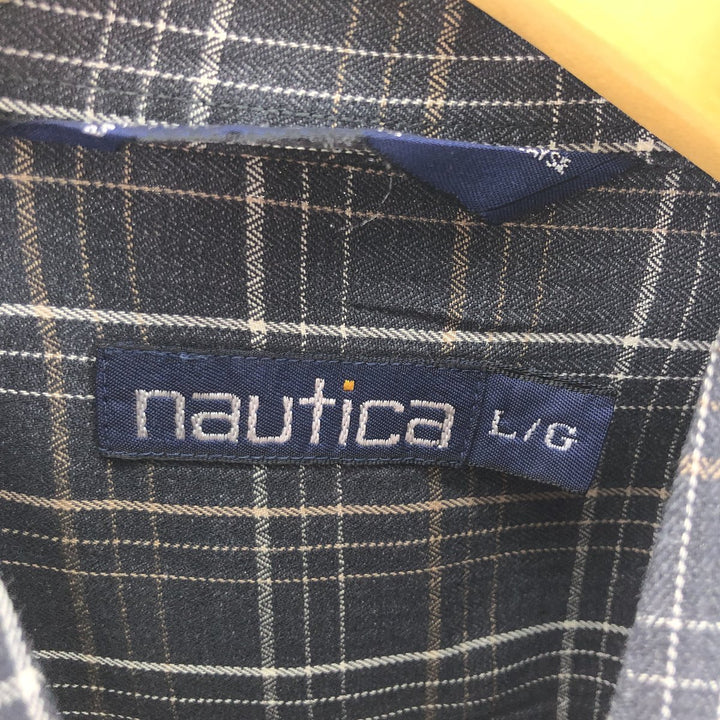 NAUTICA Long Sleeve Button Down Check Shirt Men's L /eaa385639