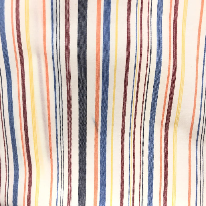 LLBean WRINKLE AND STAIN RESISTANT Long Sleeve Multi-Stripe Cotton Shirt Men's XXL /eaa385684