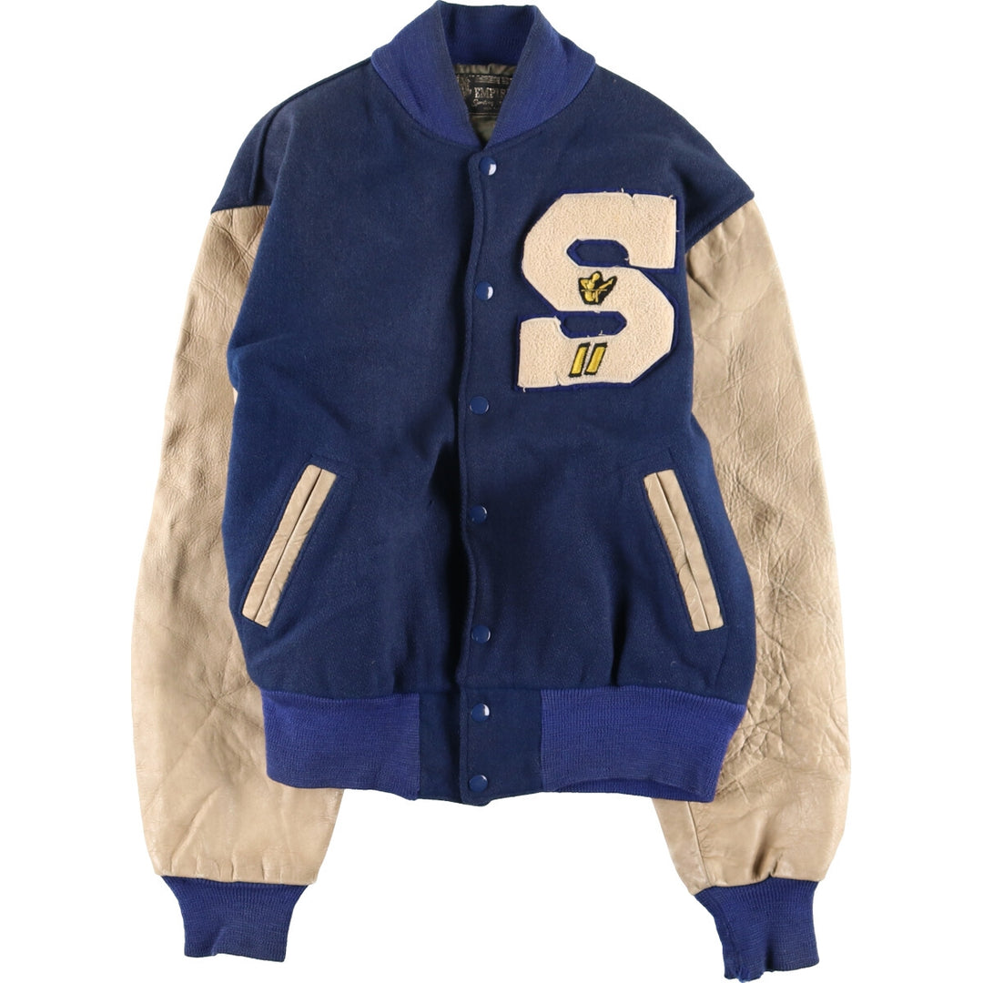 60'S EMPIRE Wool Leather Sleeve Varsity Jacket Award Jacket Made in USA Men's S Vintage /eaa385917