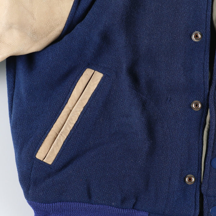 60'S EMPIRE Wool Leather Sleeve Varsity Jacket Award Jacket Made in USA Men's S Vintage /eaa385917
