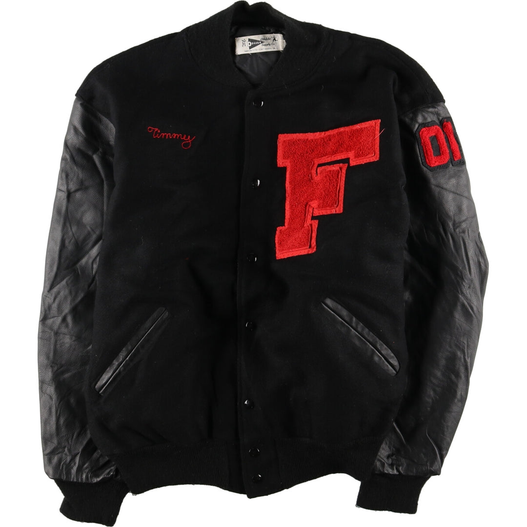 DECKER Leather Sleeve Wool Stadium Jacket Award Jacket Varsity Jacket Men's XL /eaa385983