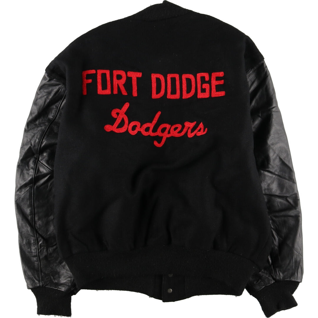 DECKER Leather Sleeve Wool Stadium Jacket Award Jacket Varsity Jacket Men's XL /eaa385983