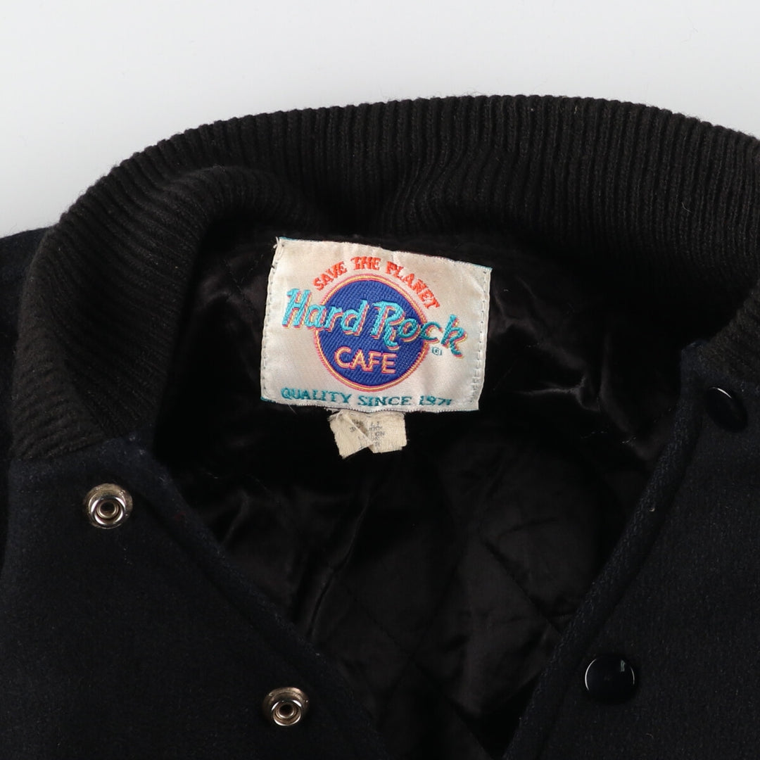 Hard Rock Cafe NEW ORLEANS Leather Wool Sleeve Stadium Jacket Award Jacket Varsity Jacket Men's XL /eaa385984