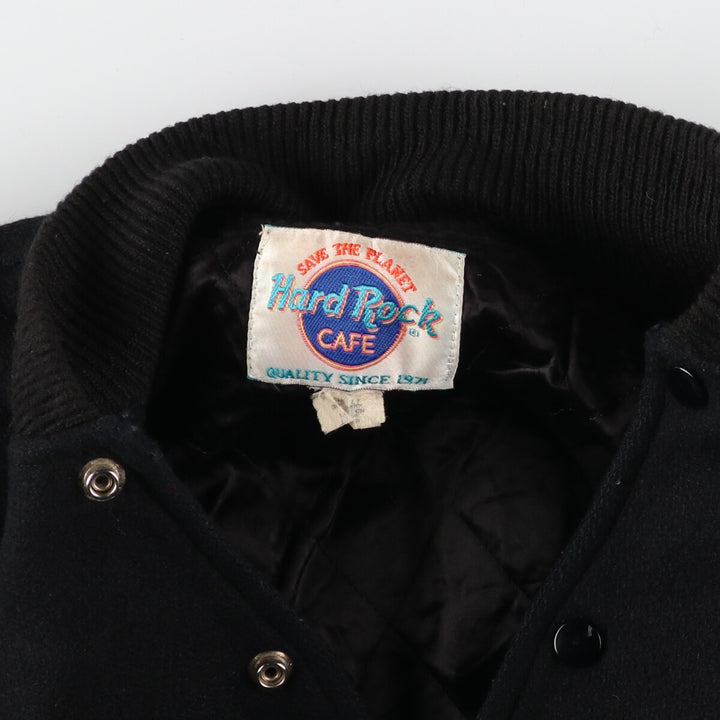 Hard Rock Cafe NEW ORLEANS Leather Wool Sleeve Stadium Jacket Award Jacket Varsity Jacket Men's XL /eaa385984