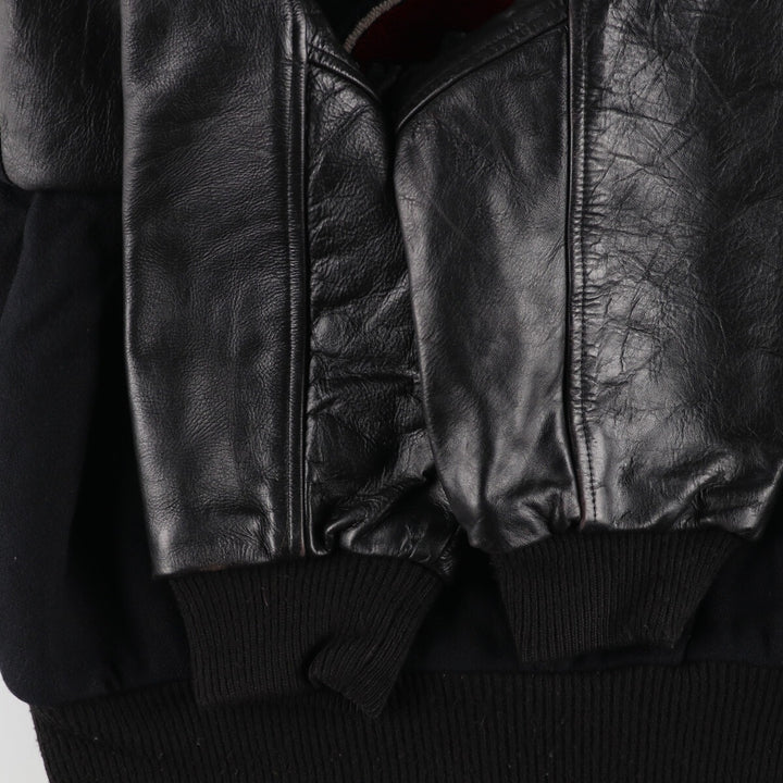 Hard Rock Cafe NEW ORLEANS Leather Wool Sleeve Stadium Jacket Award Jacket Varsity Jacket Men's XL /eaa385984