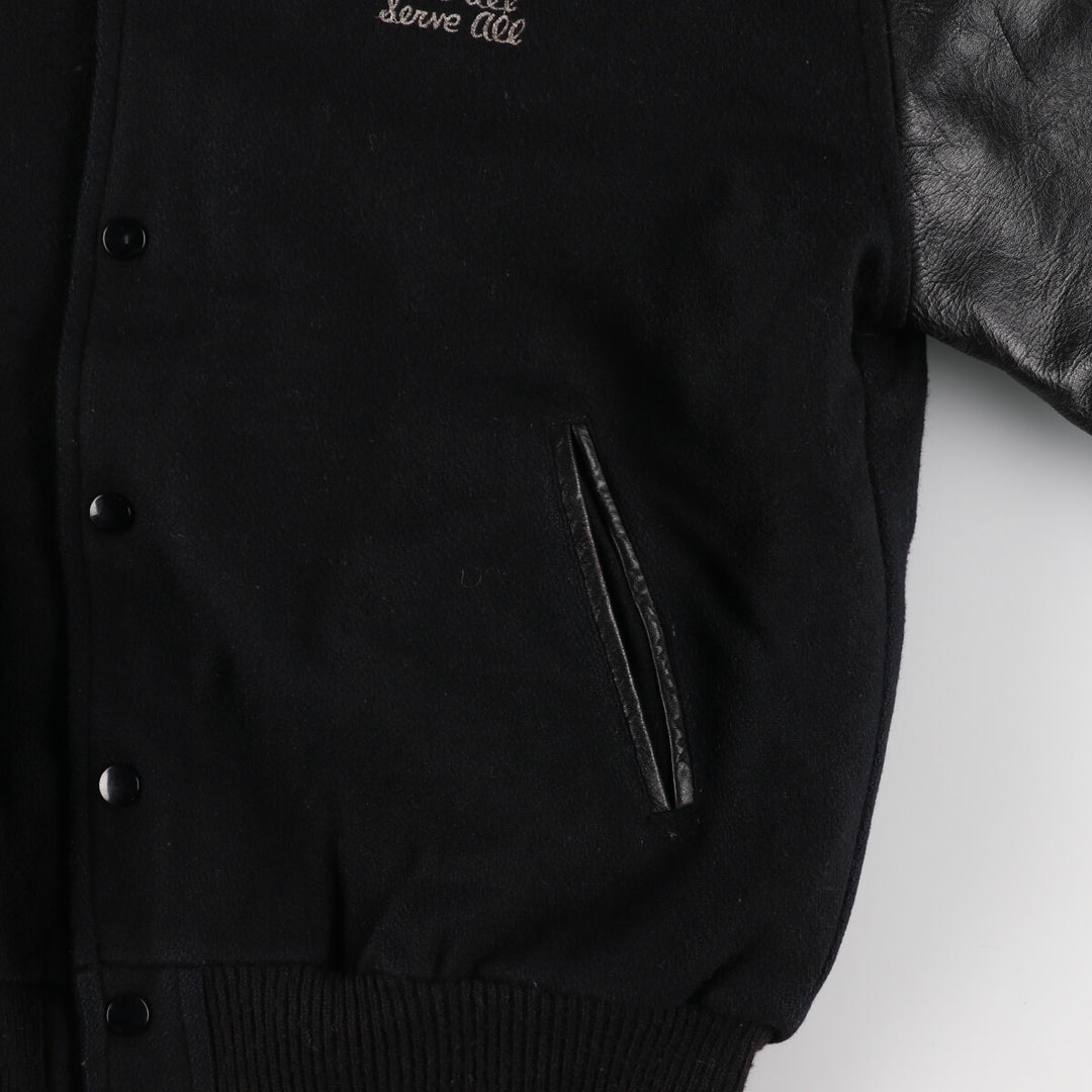 Hard Rock Cafe NEW ORLEANS Leather Wool Sleeve Stadium Jacket Award Jacket Varsity Jacket Men's XL /eaa385984